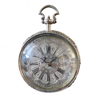 Extremely rare Austrian silver repeating coach clock Circa 1740