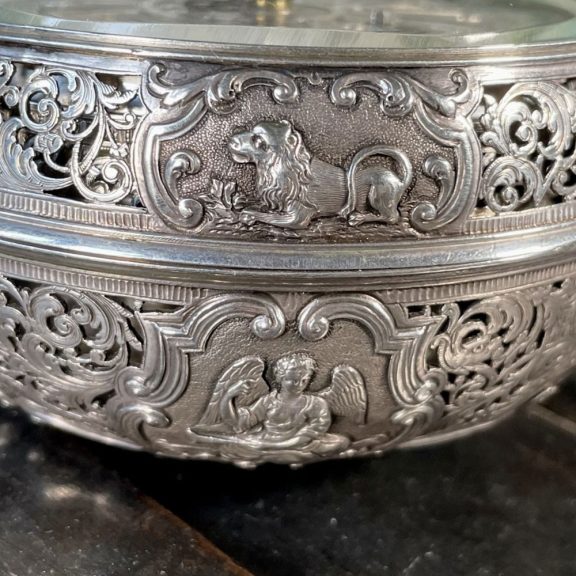 Extremely rare Austrian silver repeating coach clock Circa 1740 Extremely rare Austrian silver repeating coach clock Circa 1740