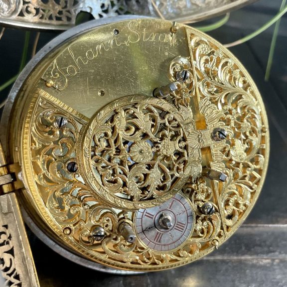 Extremely rare Austrian silver repeating coach clock Circa 1740 Extremely rare Austrian silver repeating coach clock Circa 1740