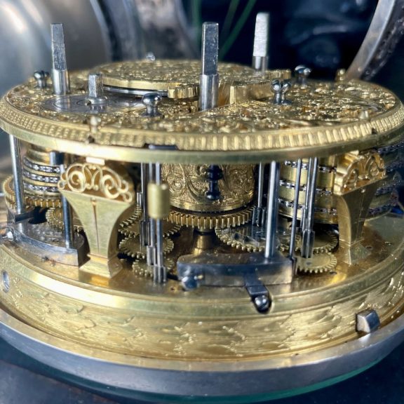 Extremely rare Austrian silver repeating coach clock Circa 1740 Extremely rare Austrian silver repeating coach clock Circa 1740