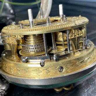 Extremely rare Austrian silver repeating coach clock Circa 1740