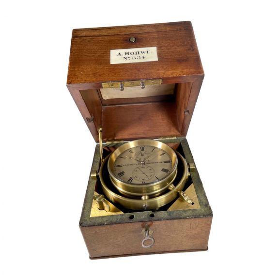 Dutch deck chronometer with 56h power reserve Circa 1860