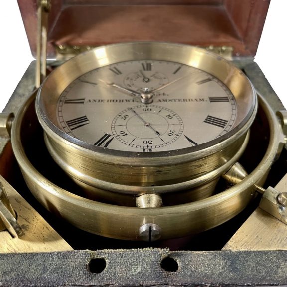 Dutch deck chronometer with 56h power reserve Circa 1860 Dutch deck chronometer with 56h power reserve Circa 1860