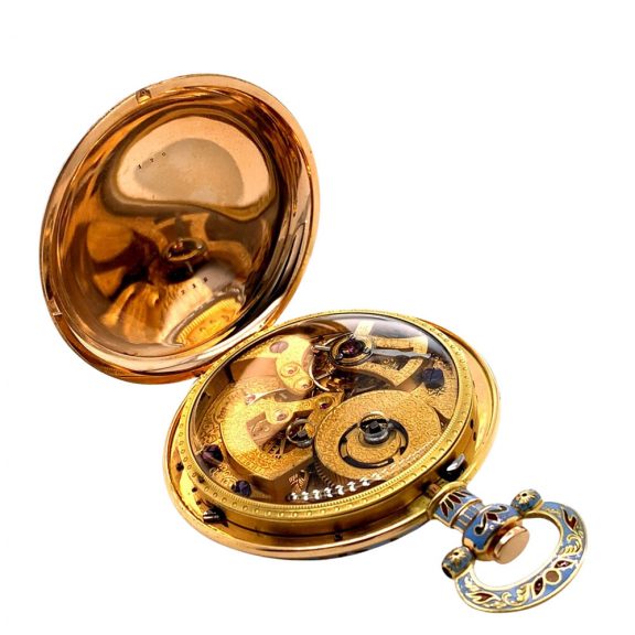 Swiss gold and enamel lever for the Chinese market Circa 1830 Swiss gold and enamel lever for the Chinese market Circa 1830