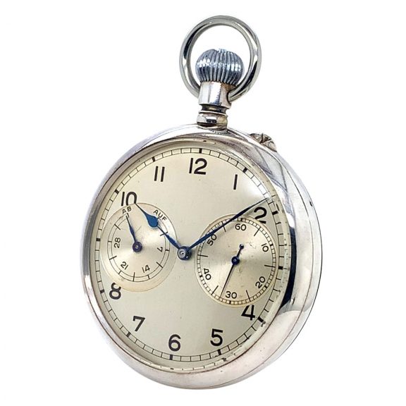 German chrome plated 35h power reserve deck watch Circa 1944 German chrome plated 35h power reserve deck watch Circa 1944