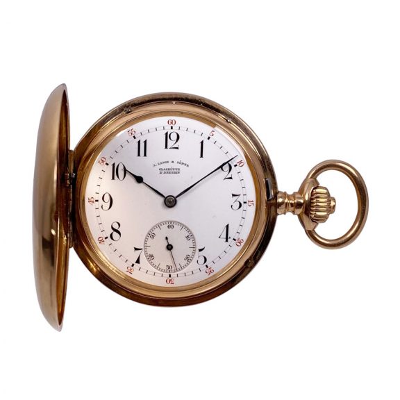 German 18K rose gold hunting cased lever watch Circa 1893 German 18K rose gold hunting cased lever watch Circa 1893