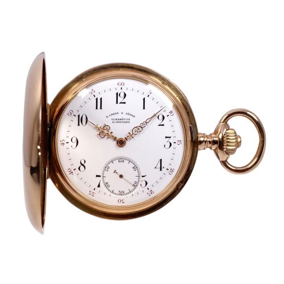 German 18K rose gold hunting cased lever watch Circa 1890 German 18K rose gold hunting cased lever watch Circa 1890