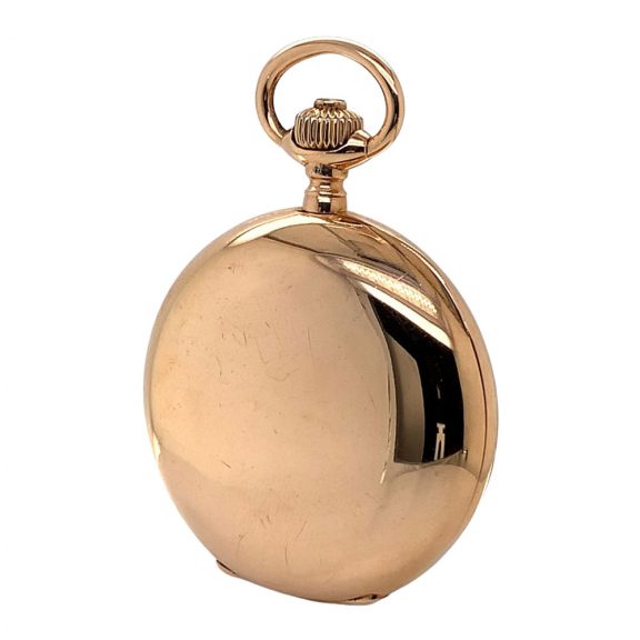 German 18K rose gold hunting cased lever watch Circa 1890 German 18K rose gold hunting cased lever watch Circa 1890