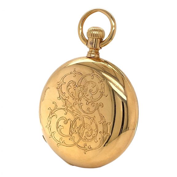 German 18 carat gold half-hunting cased lever watch Circa 1882 German 18 carat gold half-hunting cased lever watch Circa 1882