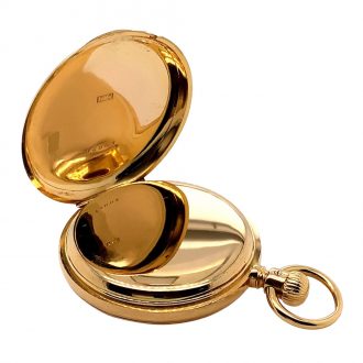 German 18 carat gold half-hunting cased lever watch Circa 1882