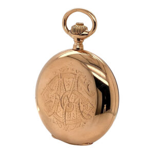 German 18K rose gold hunting cased lever watch Circa 1890