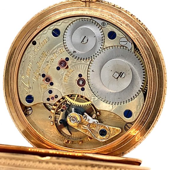 German rose gold quality 1A lever watch with chain Circa 1883 German rose gold quality 1A lever watch with chain Circa 1883