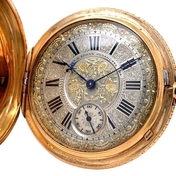 German rose gold quality 1A lever watch with chain Circa 1883 German rose gold quality 1A lever watch with chain Circa 1883