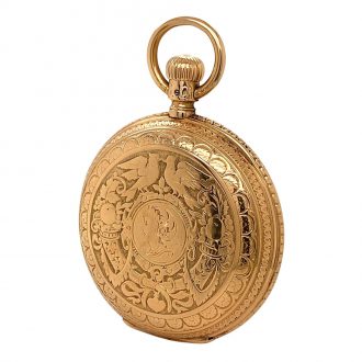 German rose gold quality 1A lever watch with chain Circa 1883