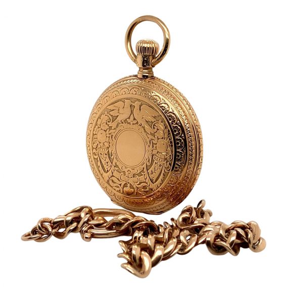 German rose gold quality 1A lever watch with chain Circa 1883 German rose gold quality 1A lever watch with chain Circa 1883