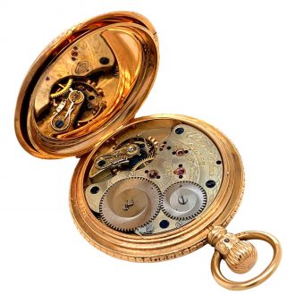 German rose gold quality 1A lever watch with chain Circa 1883