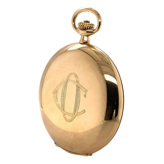 German 14K gold hunting cased lever pocket watch Circa 1939 German 14K gold hunting cased lever pocket watch Circa 1939