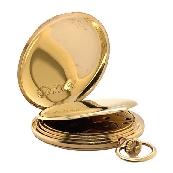 German 14K gold hunting cased lever pocket watch Circa 1939 German 14K gold hunting cased lever pocket watch Circa 1939
