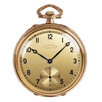 German 14K rose gold open faced lever watch Circa 1929