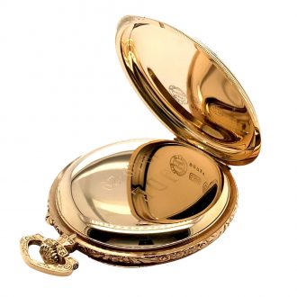 German 14K rose gold open faced lever watch Circa 1929