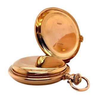 German hunting cased lever watch with seconde morte Circa 1884