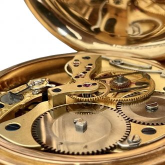 German hunting cased lever watch with seconde morte Circa 1884