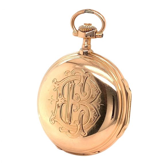 German hunting cased lever watch with seconde morte Circa 1884 German hunting cased lever watch with seconde morte Circa 1884