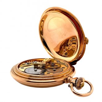 German hunting cased lever watch with seconde morte Circa 1884