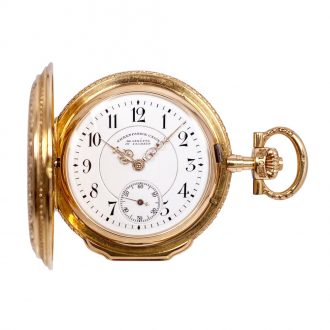 German rose gold and niëllo hunting cased watch Circa 1900 German rose gold and niëllo hunting cased watch Circa 1900