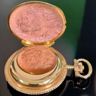 German rose gold and niëllo hunting cased watch Circa 1900 German rose gold and niëllo hunting cased watch Circa 1900