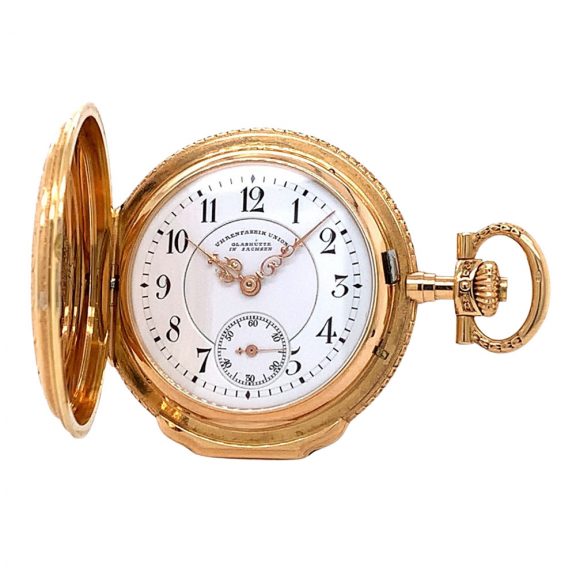 German rose gold and niëllo hunting cased watch Circa 1900 German rose gold and niëllo hunting cased watch Circa 1900