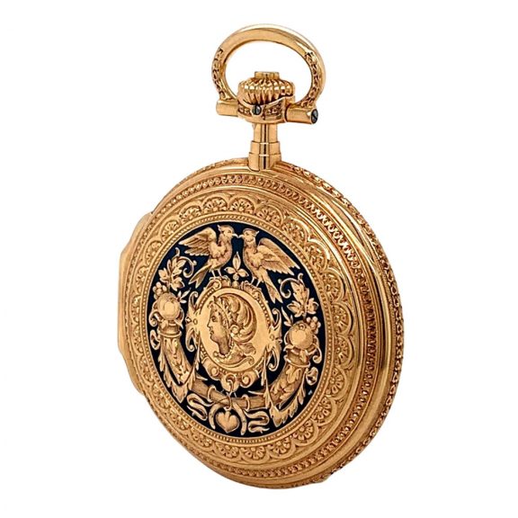 German rose gold and niëllo hunting cased watch Circa 1900 German rose gold and niëllo hunting cased watch Circa 1900
