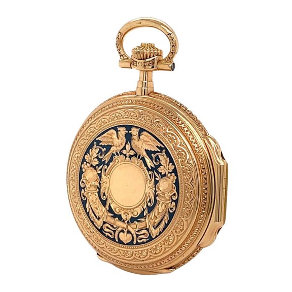 German rose gold and niëllo hunting cased watch Circa 1900 German rose gold and niëllo hunting cased watch Circa 1900