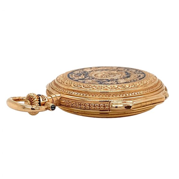 German rose gold and niëllo hunting cased watch Circa 1900 German rose gold and niëllo hunting cased watch Circa 1900