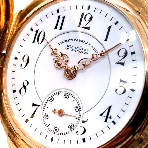 German rose gold and niëllo hunting cased watch Circa 1900 German rose gold and niëllo hunting cased watch Circa 1900