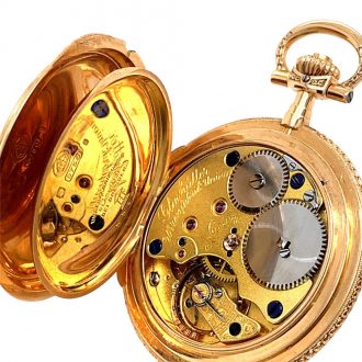 German rose gold and niëllo hunting cased watch Circa 1900 German rose gold and niëllo hunting cased watch Circa 1900