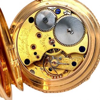 German rose gold and niëllo hunting cased watch Circa 1900 German rose gold and niëllo hunting cased watch Circa 1900