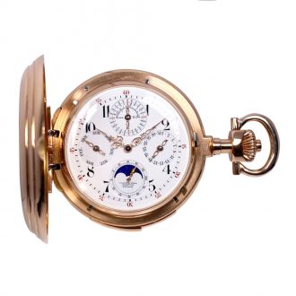 Important German 18K rose gold quality 1A lever watch Circa 1895
