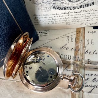 Important German 18K rose gold quality 1A lever watch Circa 1895