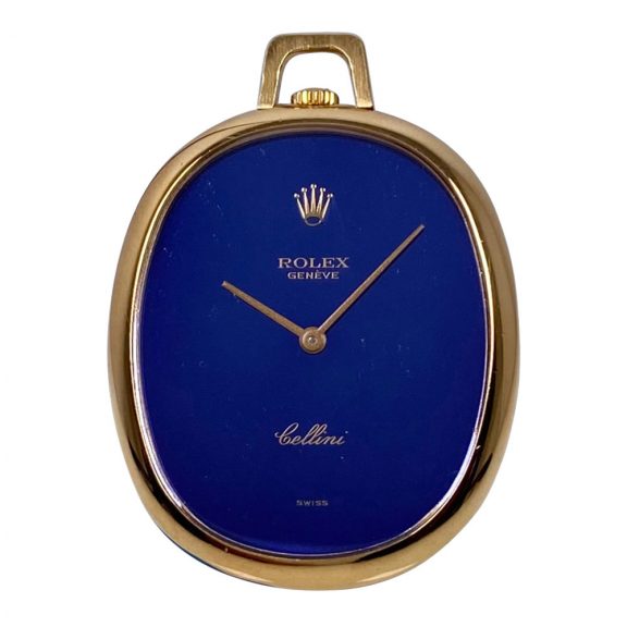 Elegant Swiss 18K gold open faced dress watch Circa 1975