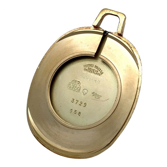 Elegant Swiss 18K gold open faced dress watch Circa 1975 Elegant Swiss 18K gold open faced dress watch Circa 1975