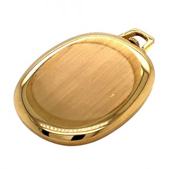 Elegant Swiss 18K gold open faced dress watch Circa 1975