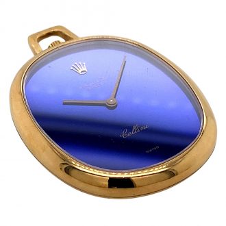 Elegant Swiss 18K gold open faced dress watch Circa 1975