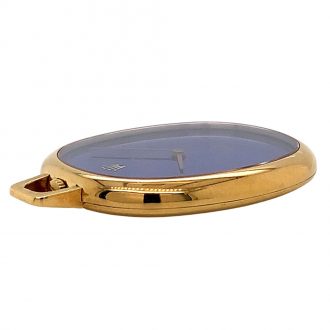 Elegant Swiss 18K gold open faced dress watch Circa 1975