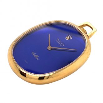 Elegant Swiss 18K gold open faced dress watch Circa 1975