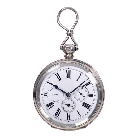 Austrian silver cylinder watch with automatic winding Circa 1882