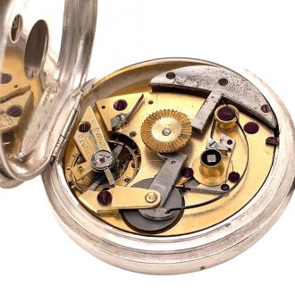 Austrian silver cylinder watch with automatic winding Circa 1882