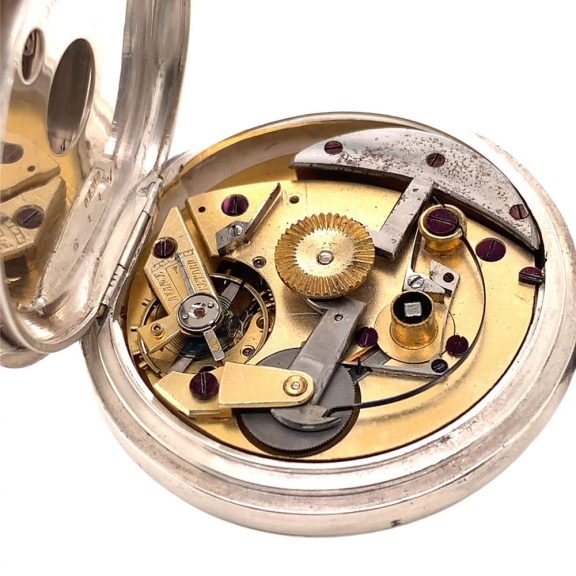 Austrian silver cylinder watch with automatic winding Circa 1882 Austrian silver cylinder watch with automatic winding Circa 1882