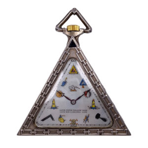 Fine Swiss sterling silver Masonic triangle form watch Circa 1900