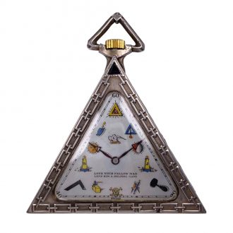 Fine Swiss sterling silver Masonic triangle form watch Circa 1900